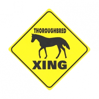 Thoroughbred Crossing Sign